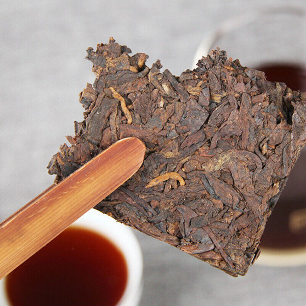 HelloYoung Ripe Tea Health  Jujube Fragrant Brick Big Leaf Old Pu'er Tea 250g