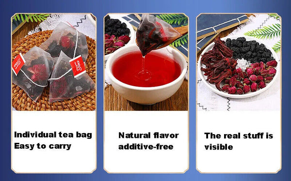 Goddess Beauty Drink Summer Fruity Sweet Tea Mulberry Rose Hibiscus Tea