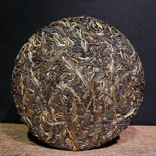 HelloYoung Yunnan Puerh Tea Scrape Wind Walled Puerh Tea Raw Tea Cake 357g/12.59oz