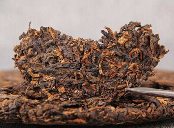 HelloYoung Yunnan Puer Ripe Tea Cake 云南普洱茶老班章古树纯料紧压普洱茶熟茶饼357g