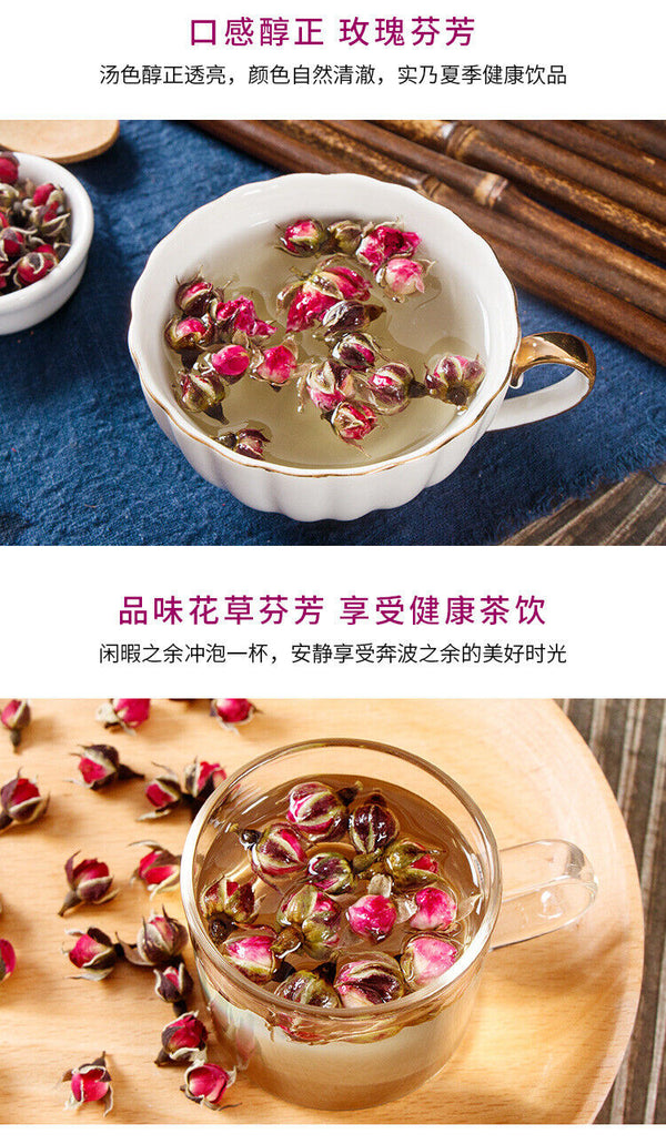 HelloYoung Gold Rim Roses Dried Rose Gold Rim Roses Tea