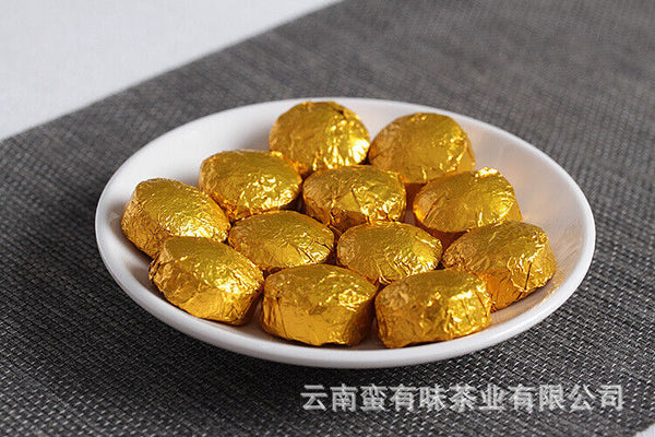 HelloYoung 500g Yunnan Pu'er Tea Leaves Glutinous Small Golden Tuo Mini Small Tuo Tea