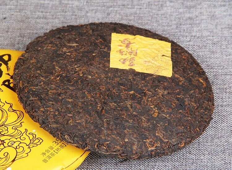 Ripe Puer Tea Cake Fermented Puerh Cha Bing Menghai Cheng Xiang 357g/12.59oz