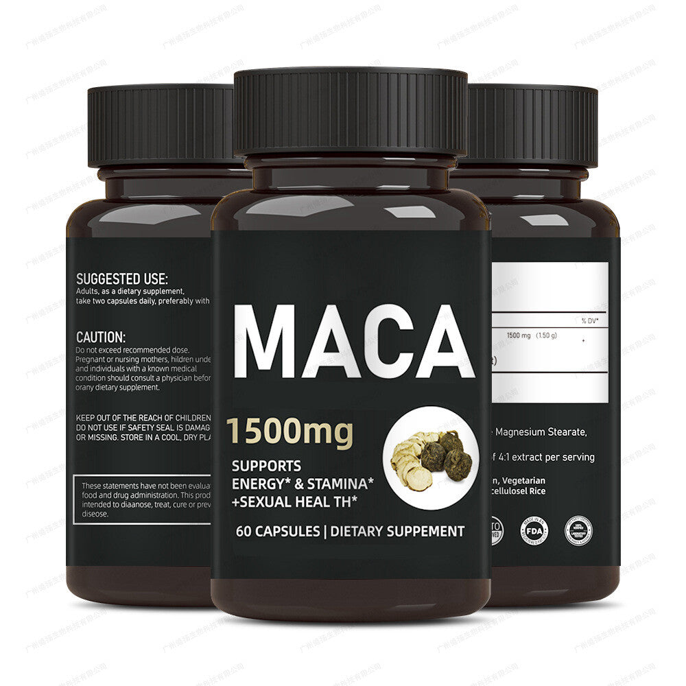 100% Natural Maca Capsules 60 Capsules Vegetarian Capsules Main image