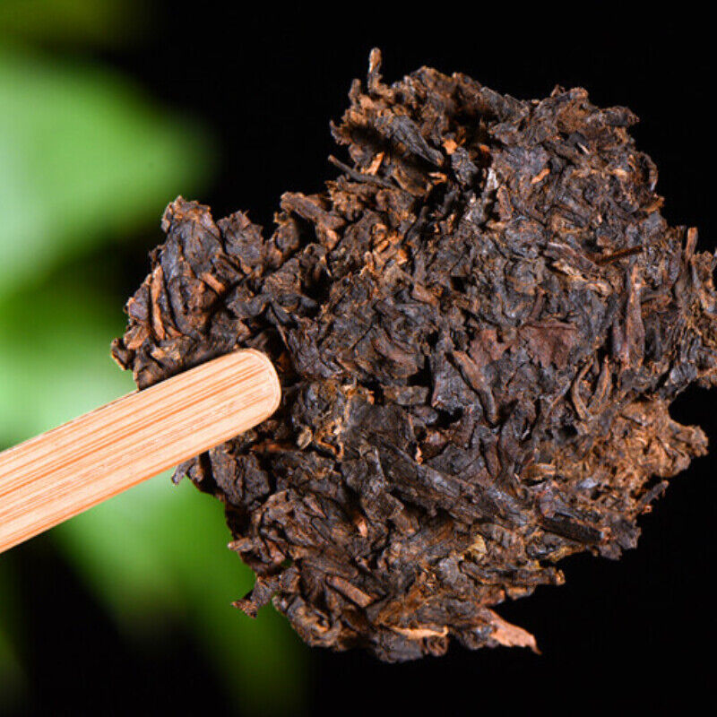 HelloYoung TeaPuerh Cooked Tea Cake Pu'er Black Tea Slimming Healthy Drink 357g Yellow Seal
