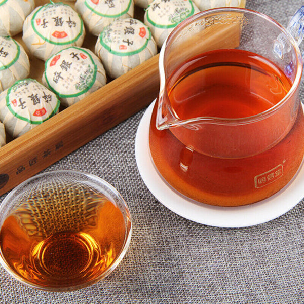 HelloYoung Pu-Erh Tea Crushed Stone Tea Little Green Mandarin Pu'er Tea 500g Tangerine Peel
