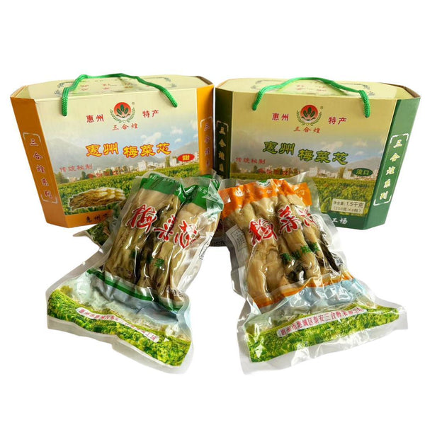 Sweet & Salty Preserved Vegetable 广东惠州梅菜芯 Huizhou Specialty Mei Cai Xin