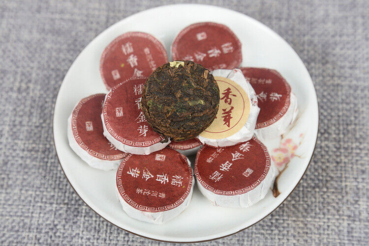 HelloYoung 500g Yunnan Puerh Tea Glutinous Rice Tuo Tea Menghai Golden Bud Mini Tuo Tea