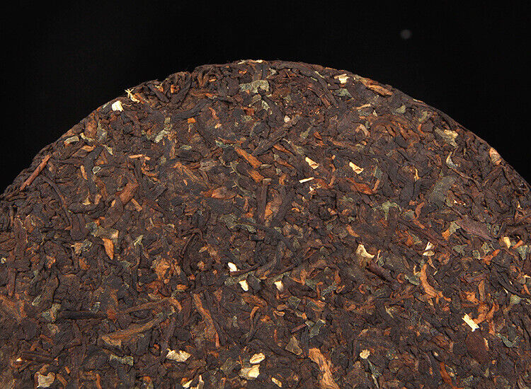 HelloYoung 357g Pu'er Old Ripe Tea Cake Yunnan Ripe Pu'er Tea Cake普洱茶熟茶勐海糯米香普洱老熟茶饼云南熟普洱茶饼