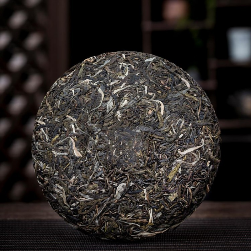 HelloYoung Bent Bow Puerh Tea Raw Tea Cake Yiwu Ancient Tree Spring Tea 357g/12.59oz Secondary image