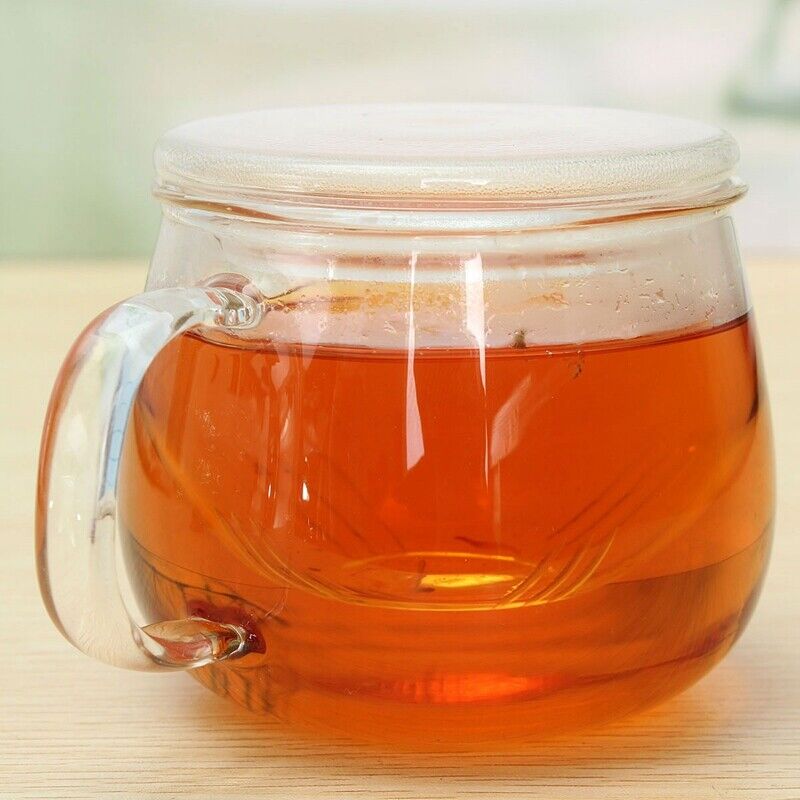 Teacup Tea Glass Cup Coffee Milk Cup with Tea Infuser Filter Lid Use for Home