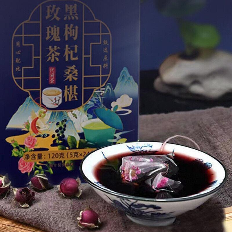 Black Goji Berry Mulberry Black Goji Berry Rose Combination Flower Tea -240g