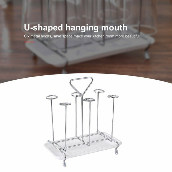 Kitchen Decoration Metal Glass Cup Rack Storage Shelf Drying Cup Home Supplies