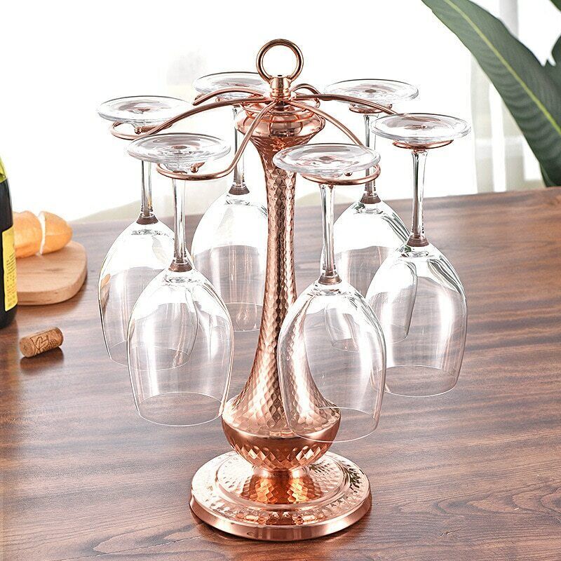 Drinking Glasses Stemware Rack Shelf Creative Iron Wire Wine Rack Stand Hanging Secondary image