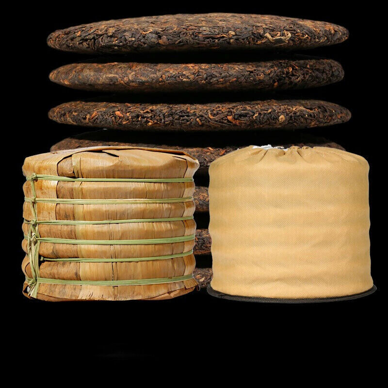 HelloYoung 2499g Chinese Tea Yunnan Ruyi Qizi Pu'er Tea Cake 7 Cakes Ripe Pu Erh Black Tea