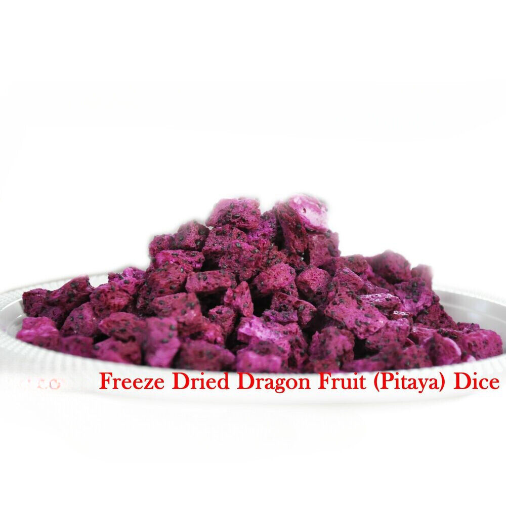 Premium Freeze Dried Red Dragon Fruit (Pitaya) Dice - Strong Flavour Taste Main image
