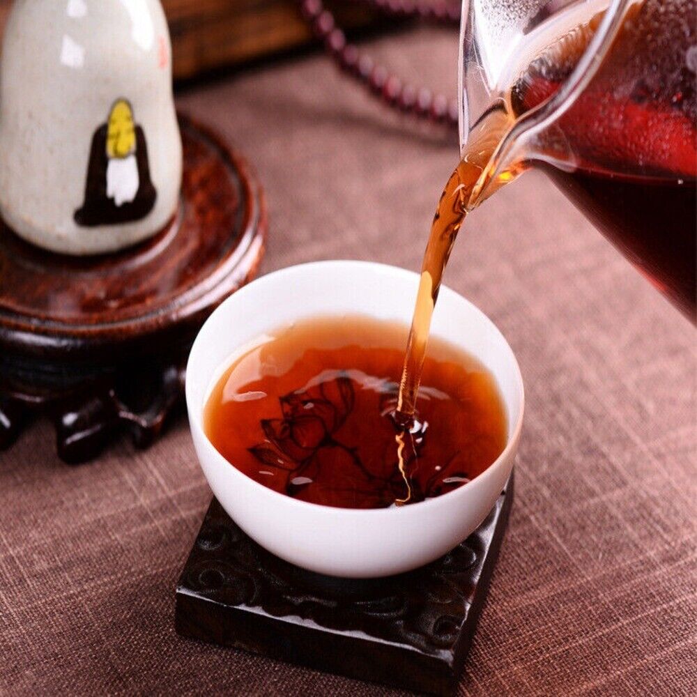 Premium Organic Yunnan Old Tree Ripe Puer Tea - Qizi Cake (357g) Secondary image