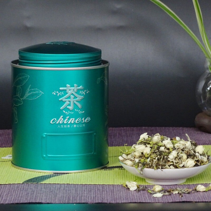 New Tea Jasmine Tea Bulk Tea Strong Aroma Piu Xue Jasmine Green Tea Tin 500g