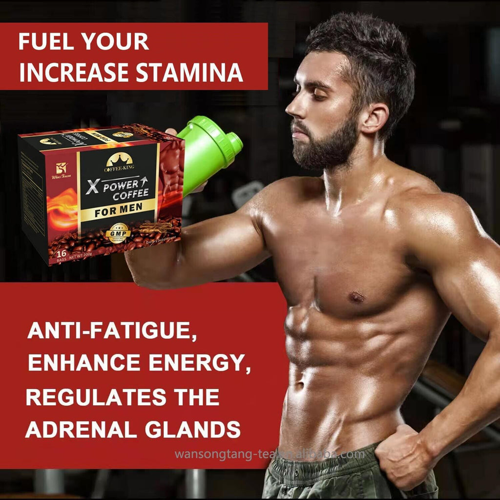Man X-power Coffee Custom Maca Organic Herbal Instant Black Coffee 200g