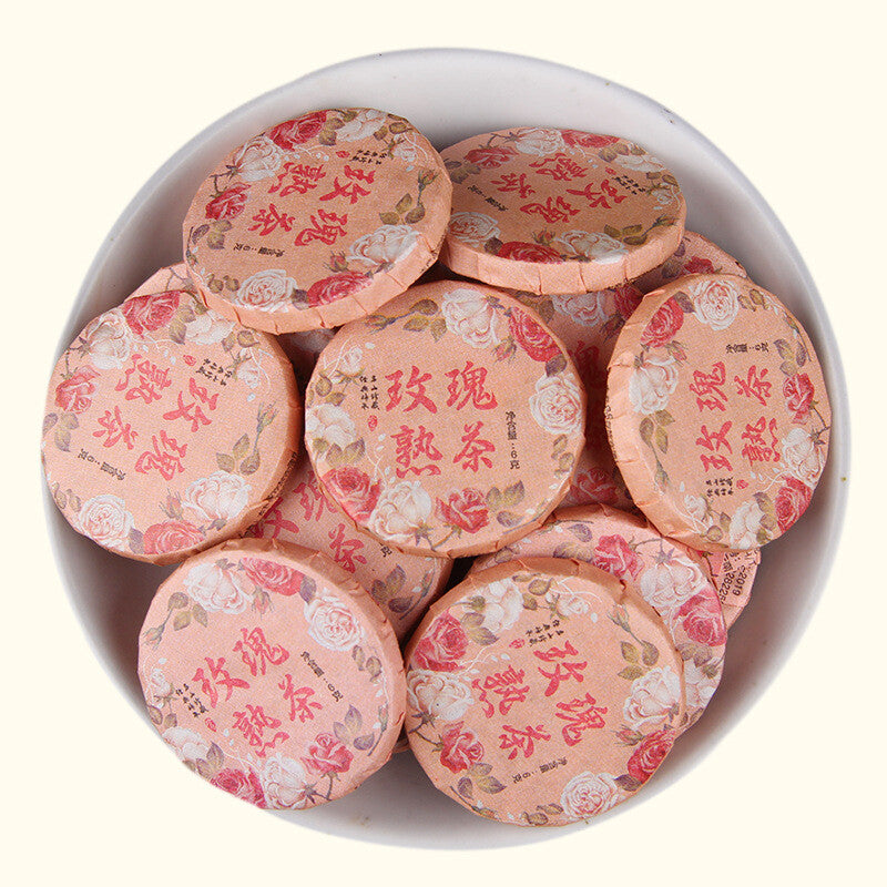 Fragrant Flower Tea Yunnan Pu-erh Tea Cake with Rose Petals Aged Rose Pu-erh Tea Main image
