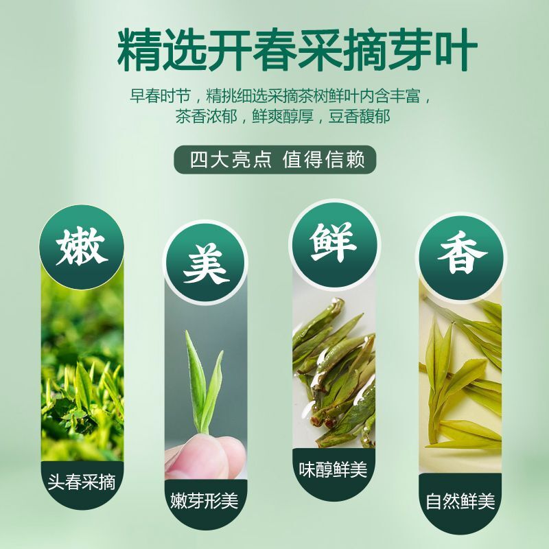 Longjing Green Tea First Flush250g Tin Packaged Fresh Mung Bean Aroma Spring Tea Secondary image