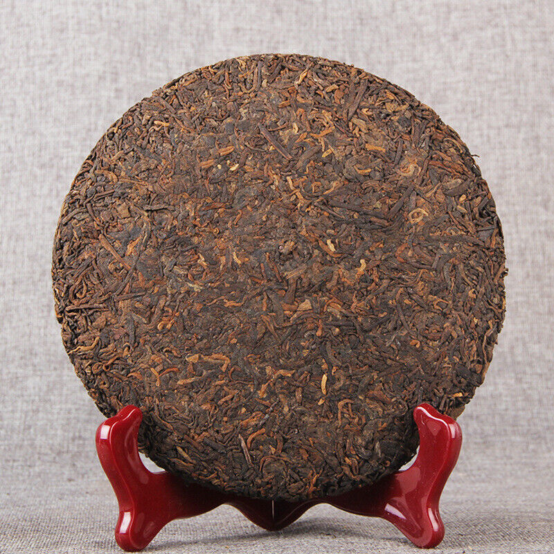 HelloYoung Yunnan Pu'er Ripe Tea Cake 普洱黑茶 传世佳茗 经典普洱熟茶饼357g 勐海古树纯料