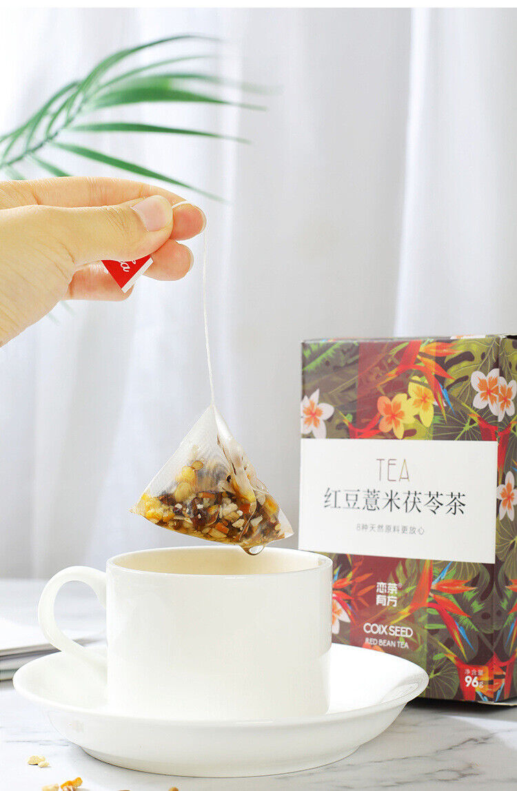 HelloYoung 96g Red Bean and Coix Seed Bagged Tea Barley Tartary Buckwheat Triangle Tea Bag