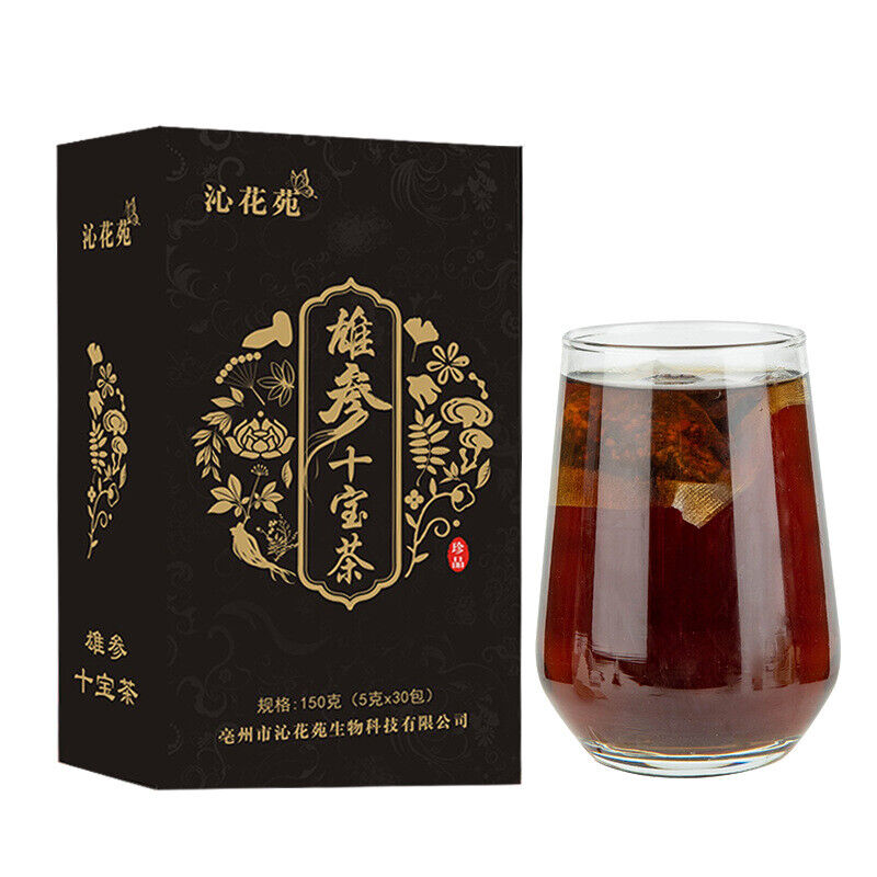 Thé au ginseng dix trésors Huang Jing thé aux fleurs mâles d'Eucommia Main image