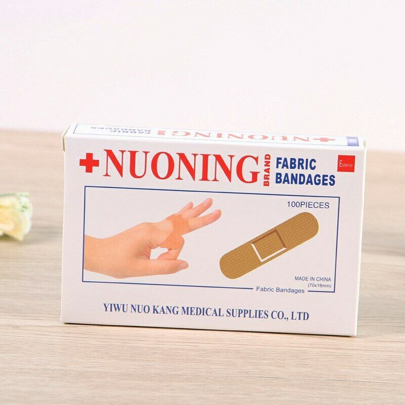 Nuo Ning Chuang Ke Tie Wu Jun Zhi Xue Chuang Ke Tie诺宁创口贴无菌止血创可贴一次性医用伤口贴100片/盒