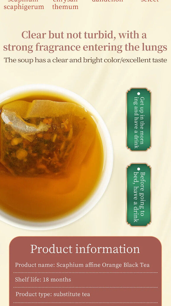 Scaphium Affine Orange Black Tea Healthy Herb Tea Bag 120g