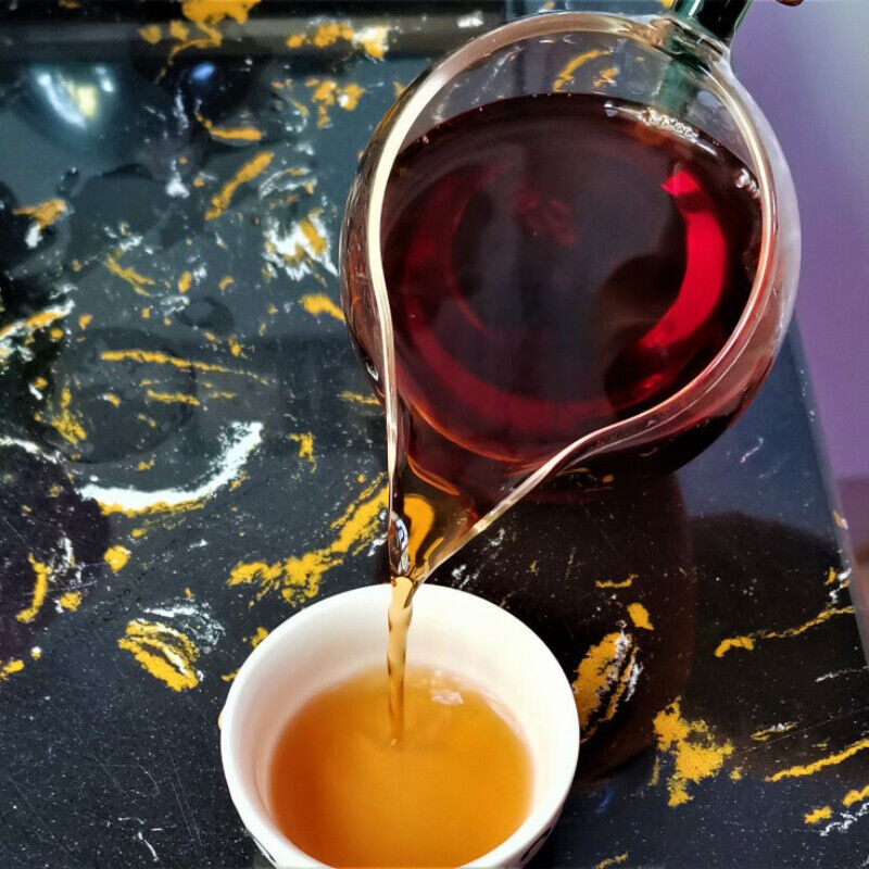 HelloYoung Tangerine Peel Pu'er Cooked Tea Cake Yunnan Aged Old Tree Mandarin Tea 357g