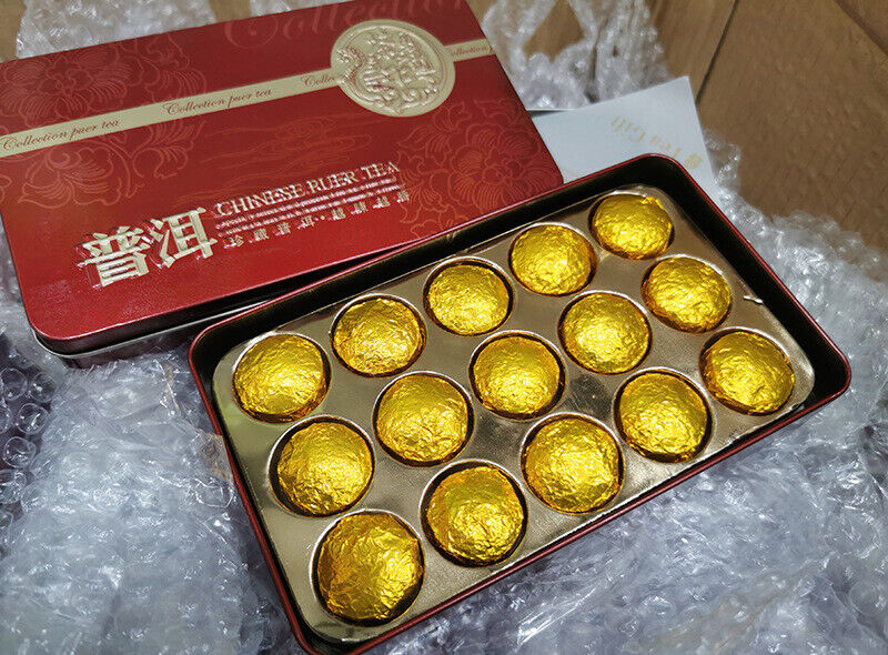 HelloYoung 15pcs/box Yunnan Nuoxiang Pu'er Ripe Tea Iron Box Nuoxiang Mini Tuo Tea