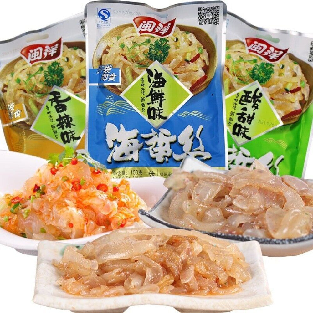 Instant Jellyfish Snack Seafood Flavor 150g 3 Bags with Seasoning Chinese Main image