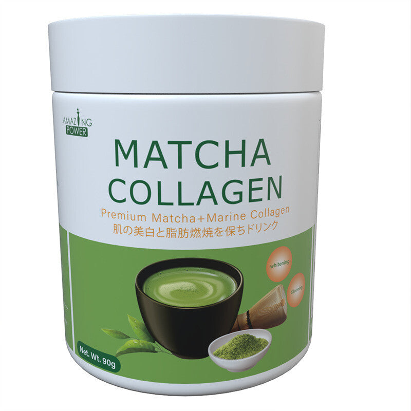 Premium Collagen & Matcha Blend 90g/can Premium Matcha Collagen Powder Secondary image