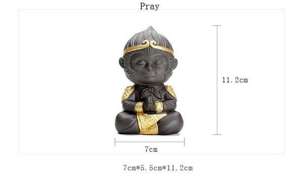 Tea Pets Chinese Purple Tea Pet Clay Kung Fu Tea Set Monkey King Tea Accessories
