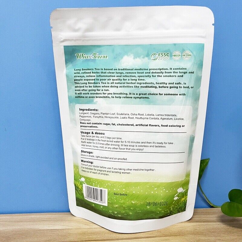 Lung Smokers Tea Lung Cleanse Smokers Tea Respiratory Wellness Herbal Tea 60g Secondary image