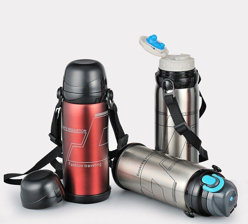 Portable Insulation Kettle Stainless Steel Double Vacuum Bottle Multifunctional