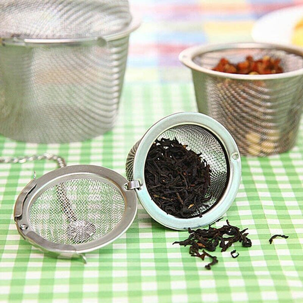 Tea Handle Filter Strainer Diffuser Stainless Steel Tea Spice Ball Mesh Infuser