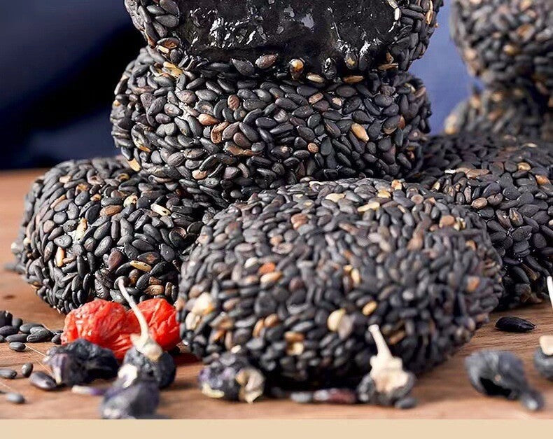 Sesame Coconut Flakes Glutinous Rice Cake Five Black Mochi Balls with