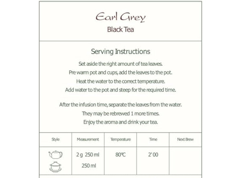 Earl Grey Bergamot Black Tea - Premium Breakfast Tea with Real Bergamot Oil 250g