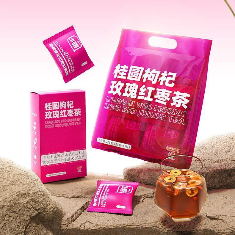 Aunt Aunt Sent Girlfriend Brewing Goddess Tea Longan Wolfberry Rose Red Date Tea Secondary image