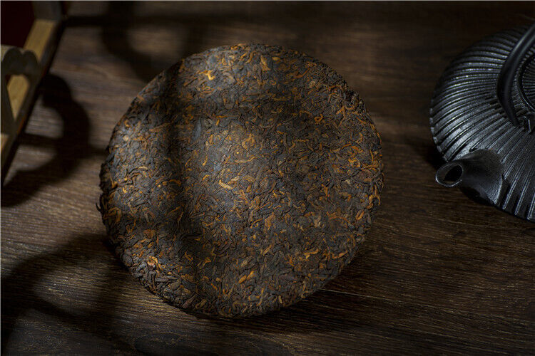 HelloYoung 357g Yunnan Brown Mountain Pu-erh Ripe Tea Ancient Tree Seven Seeds Cake