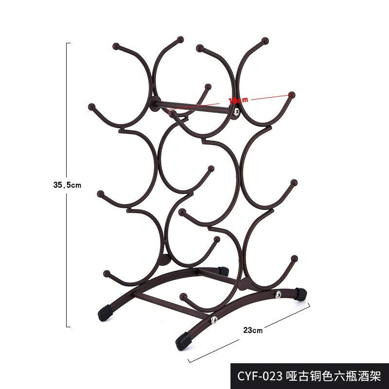 New Iron Wine Rack Home Desktop Decoration Creative European Retro Bottle Holder