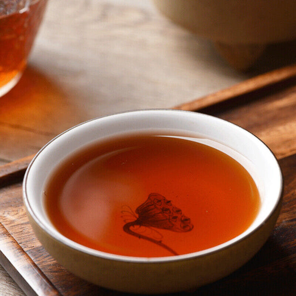HelloYoung TeaPu-Erh Chinese Puerh Black Tea Ripe Tea Cake Health Care 357g Natural Big Tree