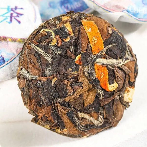 Fuding Orange Peel Shoumei Cake Opera Chenpi White Tea Mini White Tea Cake 250g