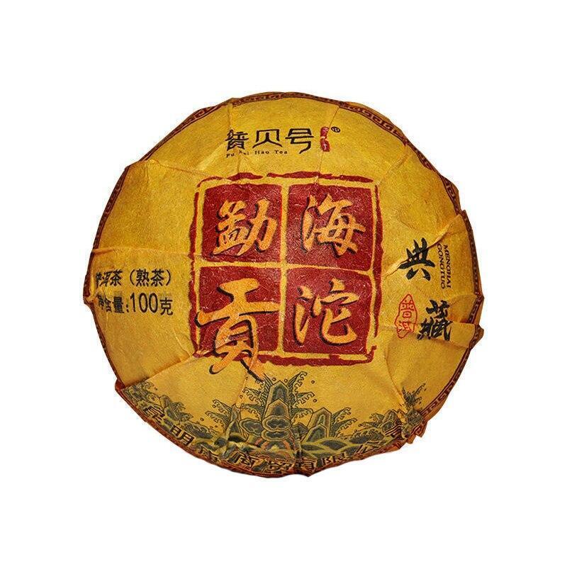 2021 Menghai Tuo Cha Ripe Puer Tea,Pubeihao Shu Puer Tea Yunnan Old Tea 100g Main image