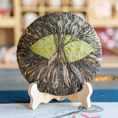 HelloYoung 400g Yunnan Ancient Pu'er Seven Seed Cake Tea DaXueshan Handle Tea Pu'er Raw Tea