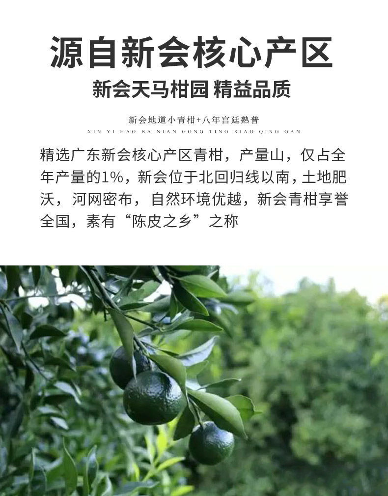 Eight-year Palace Small Green Tangerine 500g Xinhui Pu'er Ripe Tea Loose Tea