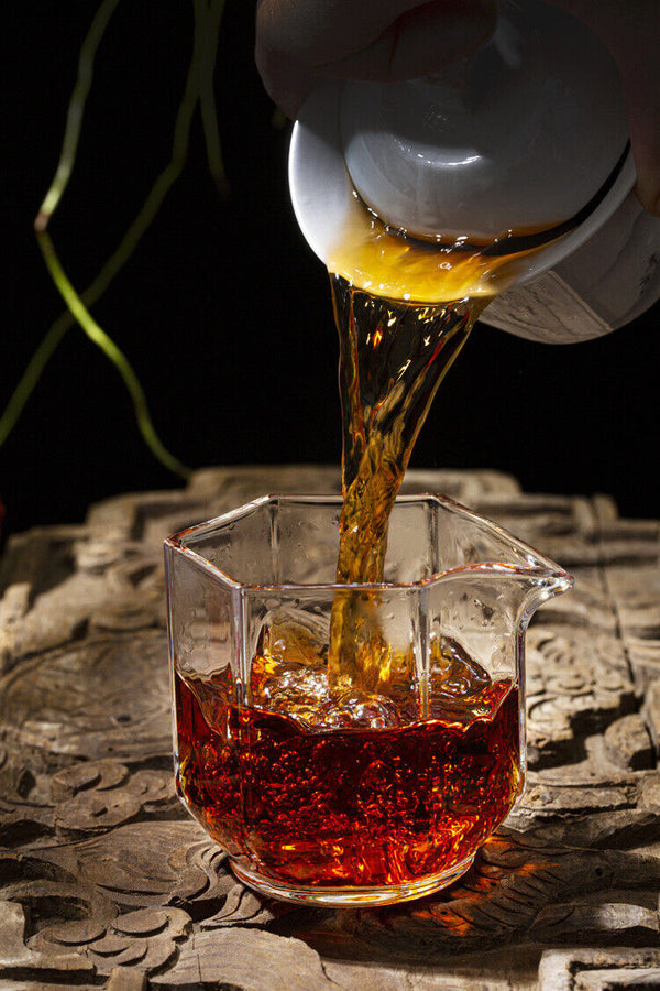 HelloYoung Yiwu Scrape Wind Zhai Puerh Tea Palace Material Puerh Ripe Tea Cake 357g/12.59oz
