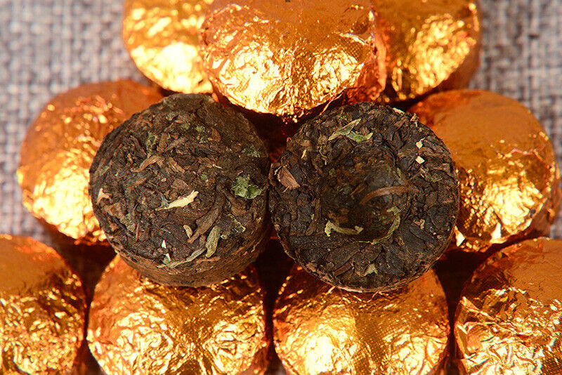 HelloYoung 15pcs/box Yunnan Nuoxiang Pu'er Ripe Tea Iron Box Nuoxiang Mini Tuo Tea